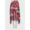 Fitted midi skirt with tag