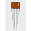 Brown mini skirt with tag