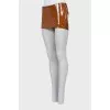 Brown mini skirt with tag