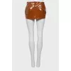 Brown mini skirt with tag