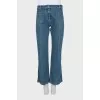Flared jeans with patch pockets