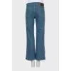 Flared jeans with patch pockets