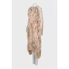 Silk Maxi Dress with Ruffles