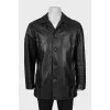 Men's Leather Jacket With Buttons
