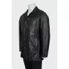 Men's Leather Jacket With Buttons