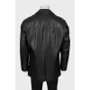 Men's Leather Jacket With Buttons