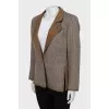 Printed jacket with side slits