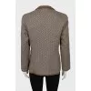 Printed jacket with side slits