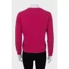 Pink sweatshirt with signature print