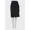 Wool skirt with frills