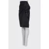 Wool skirt with frills