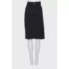 Wool skirt with frills