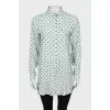 Long shirt with polka dot print