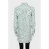 Long shirt with polka dot print