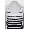Silk T-shirt decorated with sequins