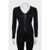 Knitted pullover in black