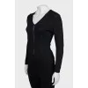 Knitted pullover in black