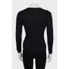 Knitted pullover in black