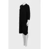 Black knitted dress with 3/4 sleeves