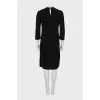 Black knitted dress with 3/4 sleeves