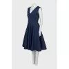 Navy blue V-neck dress