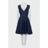 Navy blue V-neck dress