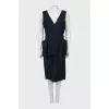 Wool dress with patch pockets