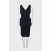 Wool dress with patch pockets