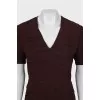 Brown dress with short sleeves
