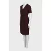 Brown dress with short sleeves