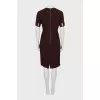Brown dress with short sleeves