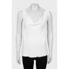 White fitted tank top