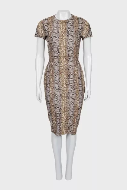 Animal print bodycon dress with tag