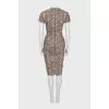 Animal print bodycon dress with tag