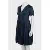 Silk dress with short sleeves
