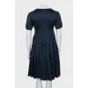 Silk dress with short sleeves