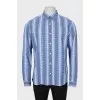 Men's shirt in a combined print