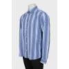 Men's shirt in a combined print