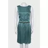 Silk dress with relief seams