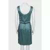 Silk dress with relief seams