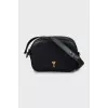 Crossbody bag with gold logo
