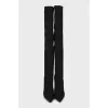 Ribbed textile over-the-knee boots