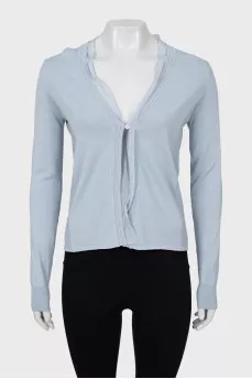 Blue cardigan with button