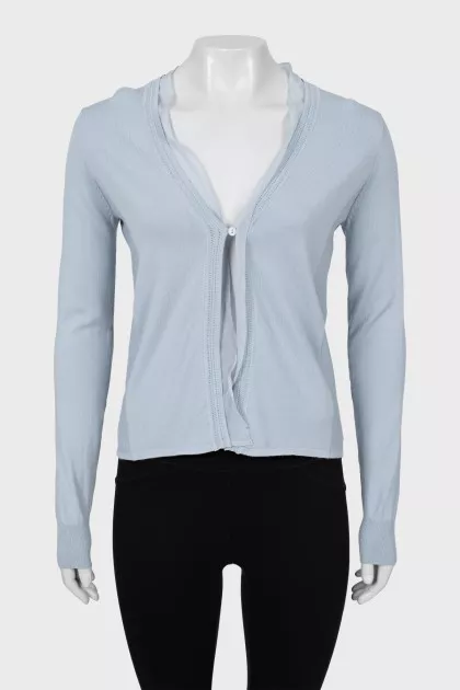 Blue cardigan with button