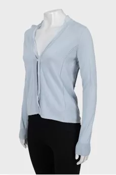 Blue cardigan with button