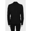 Fitted jacket with seams on the outside