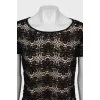 A-line dress with braided pattern