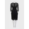 Guipure dress with draping