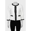 Black and white jacket with patch pockets
