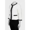 Black and white jacket with patch pockets